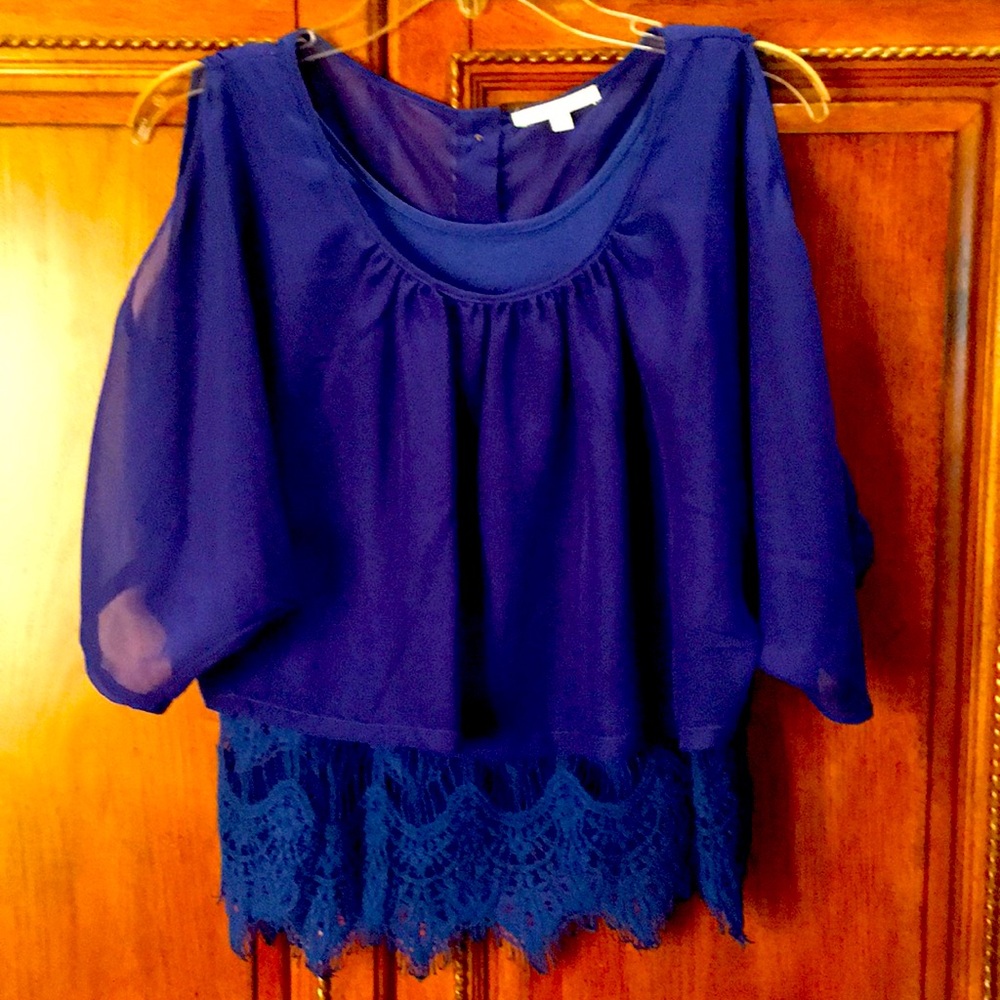 Royal blue blouse